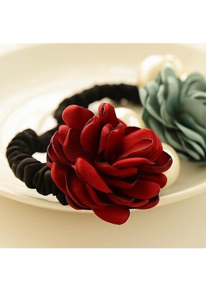 Yeşil Stil Kadın Saç Aksesuarları Elastik Çiçekli Saç Lastikleri Tokalar Saç Bantları (Yurt Dışından) modelleri