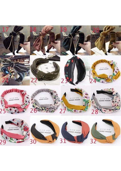 NO.223 Boyut Kadın Kadife Kumaş Örgülü Bağcıklı Taşlı Taçlı Saç Bandı - Saç Aksesuarı (Yurt Dışından) indirimleri