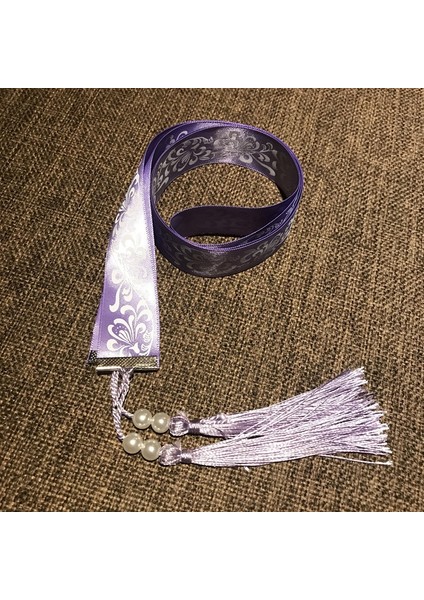 Mor Tarzı Çin Eski Tarz Nakışlı Saç Bandı Hanfu Saç Kurdelesi Şifon Saç Tokası Geleneksel Saç Aksesuarları Bağlama (Yurt Dışından)