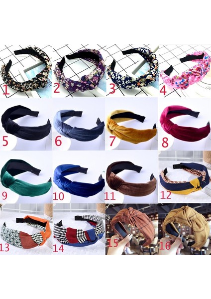 140 Numara Kadın Kadife Kumaş Örgülü Bağcıklı Taşlı Taçlı Saç Bandı - Saç Aksesuarı (Yurt Dışından) fırsatları