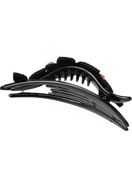 H01 6 Renk Taşlı Çift Çiçek Saç Tokası Esnek Dayanıklı Kadın Saç Dovetail Toka Kristal Tokalar Kadın Modası (Yurt Dışından) indirimleri