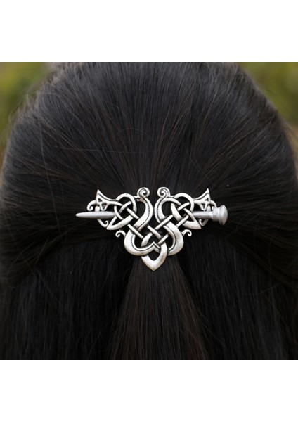 Lb-Bronz Büyük Celtics Düğümleri Viking Runları Çift Başlı Ejderha Tokası Saç Tokası Çubuk Kaydırıcı Aksesuarlar F-06 (Yurt Dışından) indirimleri