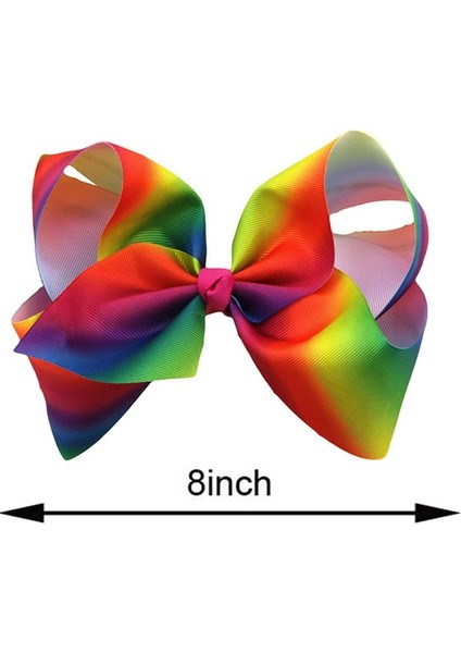 Çok Renkli Stil Karanlık Gökkuşağı Parlak Gökküşağı Saç Kurdele Kızlar Için Büyük Tümseklı Tokalı Kemerli Fiş (Yurt Dışından)