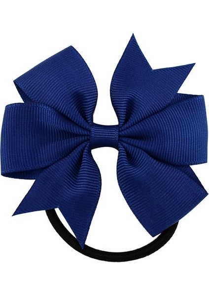 Lacivert Tarzı Kızlar Için 1 Adet Kurdele Yaylı Saç Tokası Saç Bandı Baretler Saç Lastiği At Kuyruğu Tutucu Saç Halkası Aksesuarları (Yurt Dışından)
