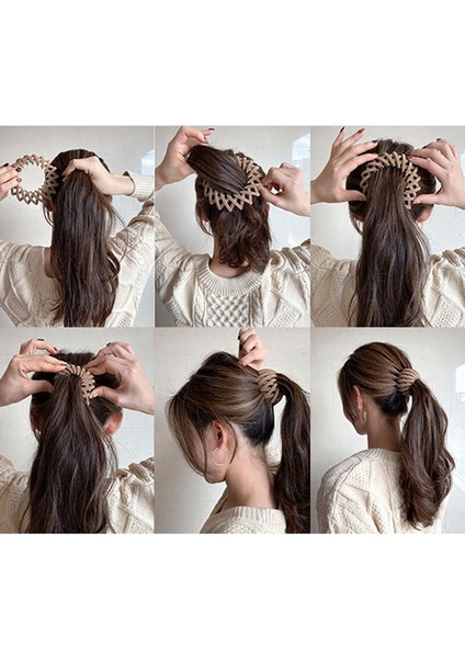 C 6 Renk Saç Tokaları Kuş Yuvası Genişleyen Tokalar Kadınlar At Kuyruğu Plastik Saç Aksesuarları (Yurt Dışından) fırsatları