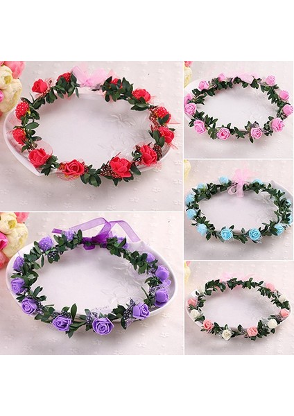 Beyaz Stil Bir Tatlı Kızlar Kadın Gelin Gül Taç Headband Çelenk Düğün Parti Gelin Taçı Saç Bandı Başlık (Yurt Dışından) fiyatları