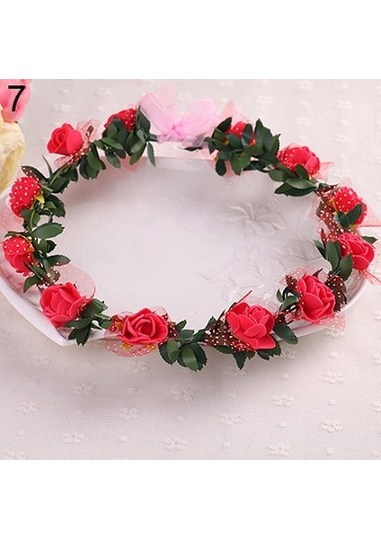 Beyaz Stil Bir Tatlı Kızlar Kadın Gelin Gül Taç Headband Çelenk Düğün Parti Gelin Taçı Saç Bandı Başlık (Yurt Dışından) modelleri