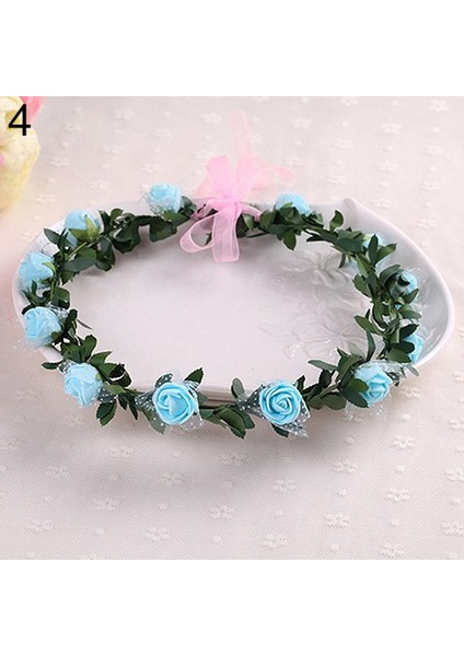 Beyaz Stil Bir Tatlı Kızlar Kadın Gelin Gül Taç Headband Çelenk Düğün Parti Gelin Taçı Saç Bandı Başlık (Yurt Dışından) fırsatları