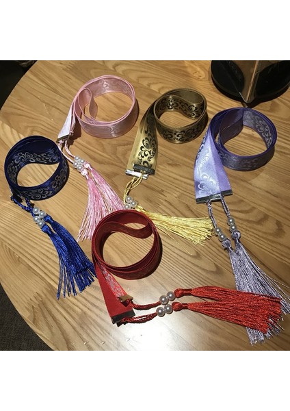 Mavi Stil Çin Eski Tarz Nakışlı Saç Bandı Hanfu Saç Kurdelesi Şifon Saç Tokası Geleneksel Saç Aksesuarları Bağlama (Yurt Dışından) indirimleri