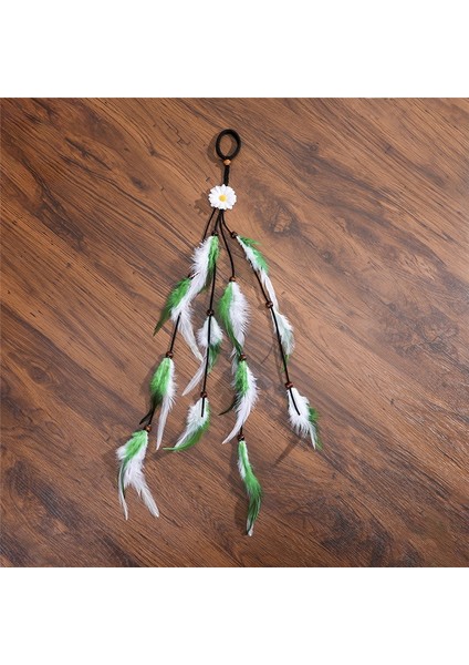 No.11 Boyutu Bohem Tarzı Tüy Çiçekli Başbandı Hint Boho Saç Lastikleri Kadın Kız Saç Aksesuarları Saç Tokası Lastik Bandı (Yurt Dışından) fırsatları