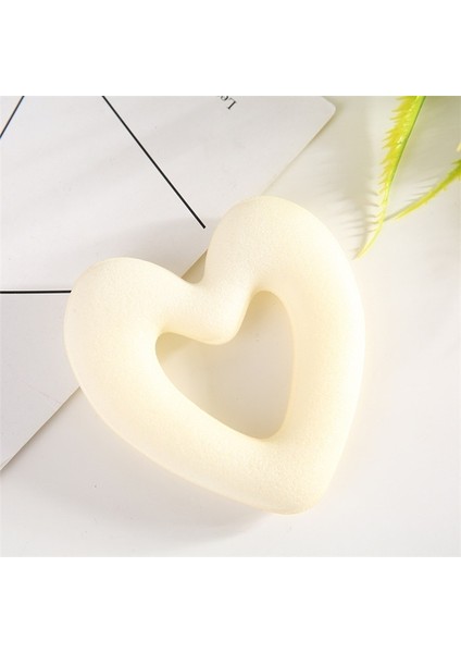 Sarı Stil 1 Adet Saç Donut Topuzu Kalp Şekilli Sihirli Sünger Saç Stil Aracı Saç Tokaları Saç Aksesuarları (Yurt Dışından)