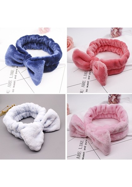 Mavi Stil Yumuşak Koral Polar Saç Kurdelesi Çapraz Başbandı - Yüz Yıkama Makyaj Bayan Banyo Maske Kozmetik (Yurt Dışından) modelleri