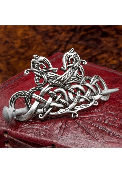 Bronz Tarzı K Norse Viking Saç Tokası Kelt Jelling Stili Çift Ejderha Saç Tokası Saç Aksesuarı (Yurt Dışından) fiyatları