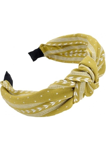 Pembe Tarzı Kadın Moda Yapraklar Geniş Bant Döner Saç Bandı Yay Düğüm Çapraz Başbandı Türban Bağlama Saç Aksesuarları (Yurt Dışından) indirimleri