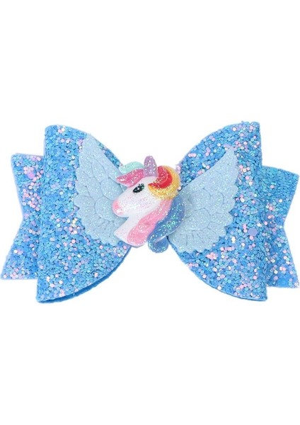 Çok Renkli Stil Pembe Unicorn Glitter Saç Kurdele Saç Klipsi Gökkuşağı Saç Tokası Kız Çocuk Butik Kart Hediye Saç Aksesuarları (Yurt Dışından) fırsatları