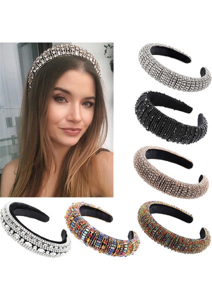 19 (4cm Genişlik) Barok Kadınlar Parıltılı Dolgulu Taşlı Taçlar Taç Tam Kristal Lüks Saç Bantları Taç Geniş Başlık Saç Aksesuarları Takı - E-Ticaret Başlığı (Yurt Dışından) fiyatları