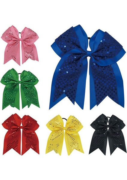 Siyah Stil 8 Sedef Kız Tezahürü Yay Kuyruk Tutucu Elastik Bant Krep Kurdele Saç Yayları (Yurt Dışından) fiyatları