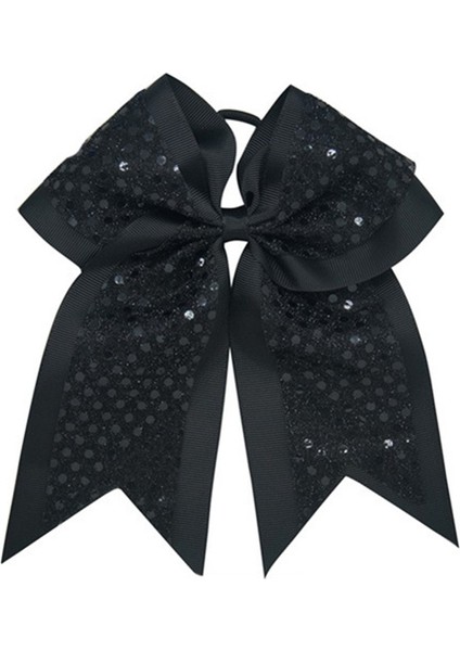 Siyah Stil 8 Sedef Kız Tezahürü Yay Kuyruk Tutucu Elastik Bant Krep Kurdele Saç Yayları (Yurt Dışından) indirimleri