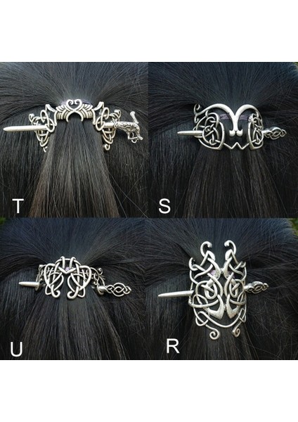 Antik Gümüş Tarzı J Cadde Wiccan Celtic Düğümler Viking Kadınlar Toka Saç Çubukları (Yurt Dışından) indirimleri