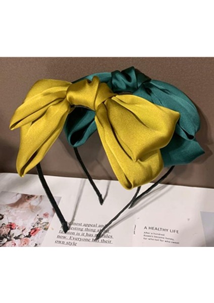 Siyah Stil Kadınlar Büyük Fiyonklu Saç Bandı Bow Knotlu Merkez Kadın Saç Aksesuarları Baş Bandı (Yurt Dışından) fırsatları
