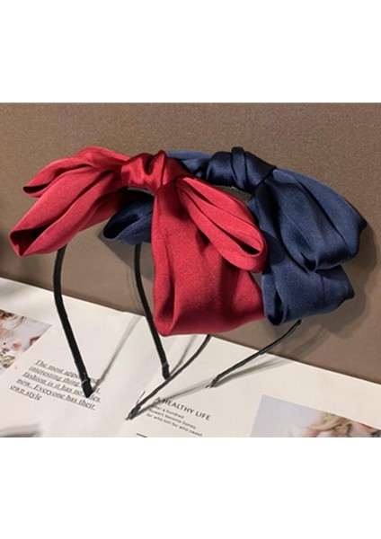 Siyah Stil Kadınlar Büyük Fiyonklu Saç Bandı Bow Knotlu Merkez Kadın Saç Aksesuarları Baş Bandı (Yurt Dışından) indirimleri
