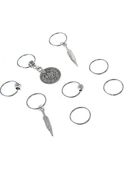 Kar Tanesi Yeni 1 Paket Kadın Afrika Pigtail Toka Saç Tokası Örgü Sikke Tüy Boncuk Kendin Yap Halkalar (Yurt Dışından) modelleri