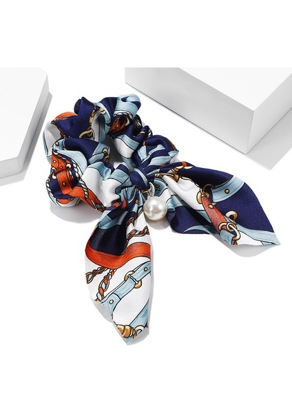 No.1 Kadın Kızlar Için Yeni Şifon Kurdele Elastik Saç Bantları Inci Tokalar Saç Aksesuarları (Yurt Dışından)