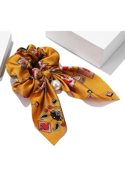 No.2 Kadın Kızlar Için Yeni Şifon Kurdele Elastik Saç Bantları Inci Tokalar Saç Aksesuarları (Yurt Dışından)