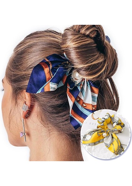 No.2 Kadın Kızlar Için Yeni Şifon Kurdele Elastik Saç Bantları Inci Tokalar Saç Aksesuarları (Yurt Dışından) fiyatları