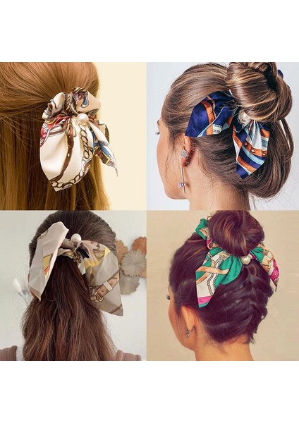 No.2 Kadın Kızlar Için Yeni Şifon Kurdele Elastik Saç Bantları Inci Tokalar Saç Aksesuarları (Yurt Dışından) fırsatları