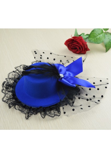 Siyah Stil Kadın Yay Parti Kostümü Kürk Şapka Kız Dantel Mini Şapka Dekorasyon Çiçek Iplik Toka Fascinator Bayan Saç Klipsi Tüy Şık (Yurt Dışından) fırsatları