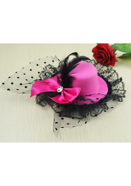 Siyah Stil Kadın Yay Parti Kostümü Kürk Şapka Kız Dantel Mini Şapka Dekorasyon Çiçek Iplik Toka Fascinator Bayan Saç Klipsi Tüy Şık (Yurt Dışından) indirimleri