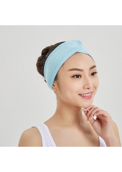 Açık Yeşil Stil 6 Renk Kozmetik Banyo Duş Makyaj Yumuşak Esnek Yıkanabilir Saç Aksesuarları Başbandı (Yurt Dışından)