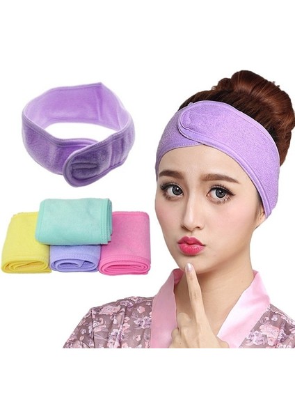 Açık Yeşil Stil 6 Renk Kozmetik Banyo Duş Makyaj Yumuşak Esnek Yıkanabilir Saç Aksesuarları Başbandı (Yurt Dışından) modelleri