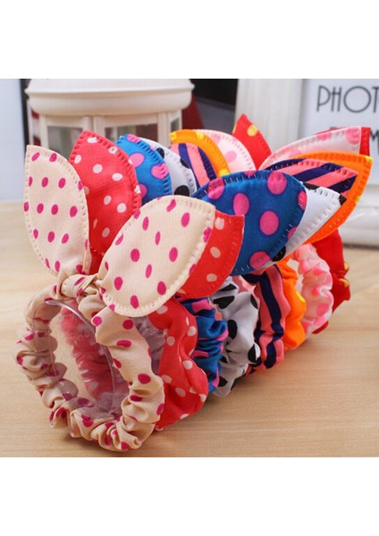 Moda Kızlar Saç Bandı Karışık Stiller Nokta Yay Tavşan Kulakları Lastik Saç Lastiği Atkı Tutucu Aksesuarları (Yurt Dışından) fiyatları