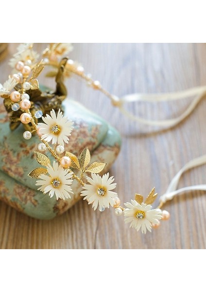 Beyaz Stil Kadın Kız Bohem Çiçek Taç Taç Düğün Parti Bayanlar Çelenk Tacı Saç Bandı (Yurt Dışından) indirimleri