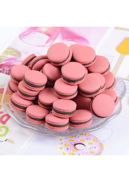 Çok Renkli Stil D Macaron Kurabiye Şeker Oyuncak Reçine Düz Sırtlı Cabochon Saç Tokası Telefon Kılıfı Kendin Yap Aksesuarları (Yurt Dışından)