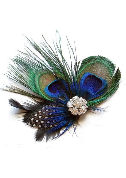 Sevimli Tavus Kuşu Tüyü Saç Tokası (Yurt Dışından) fiyatları