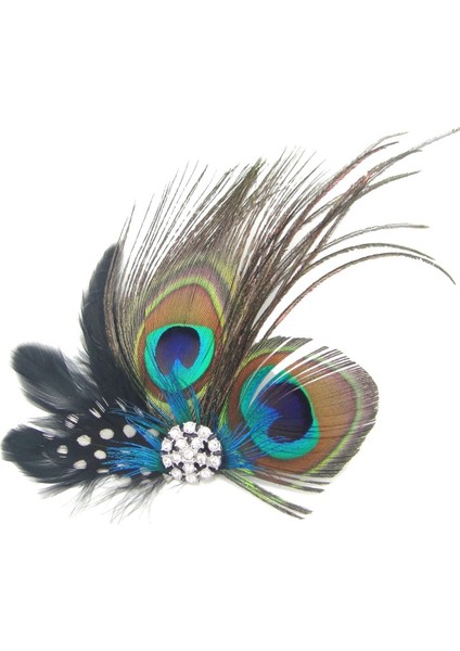 Sevimli Tavus Kuşu Tüyü Saç Tokası (Yurt Dışından) fırsatları