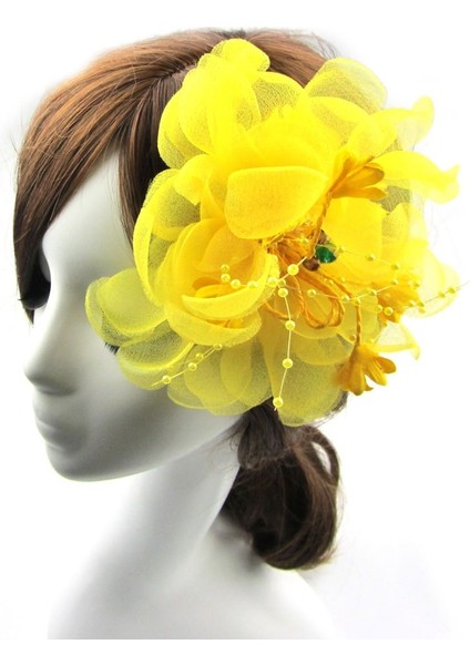 Donanma Tarzı Sıcak Avrupa ve Amerika Düğün Çiçeği Tüy Boncuk Korsaj Saç Tokası Fascinator Gelin Saç Aksesuarı Başlık Ga Sen Seç Amac: (Yurt Dışından) fırsatları