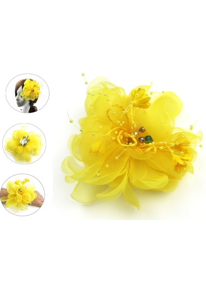 Donanma Tarzı Sıcak Avrupa ve Amerika Düğün Çiçeği Tüy Boncuk Korsaj Saç Tokası Fascinator Gelin Saç Aksesuarı Başlık Ga Sen Seç Amac: (Yurt Dışından) indirimleri