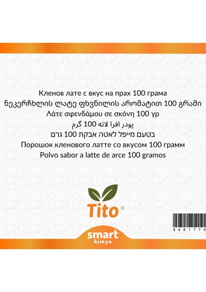 Toz Akçaağaçlı Latte Aroması 100 gr fiyatları