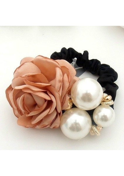 Pembe Tarzı Moda Inci Gül Çiçeği Saç Halkası, Kadın Saç Stil Elastik Saç Halkası, Saç Aksesuarları Wh#10 (Yurt Dışından) modelleri