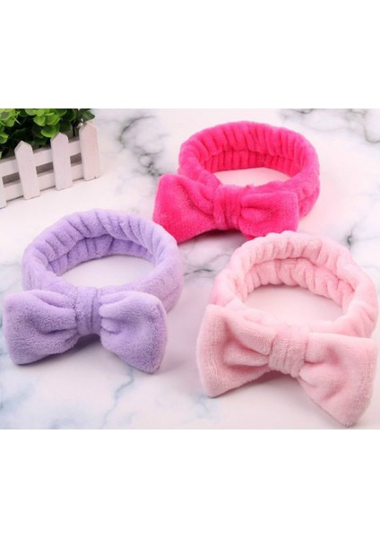 Pembe Tarzı Yeni Kadınlar Mercan Polar Döngü Saç Bandı Düz Renk Yüz Yumuşak Makyaj Kafa Bantları Moda Kızlar Türban Baş Sarar Saç Aksesuarları (Yurt Dışından)