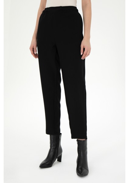 Kadın Siyah Pantolon (Kanvas-Chino) 50290902-Vr046