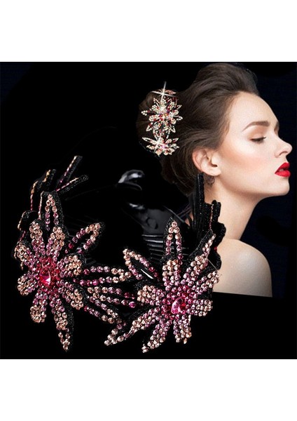 9 (L) Moda Taşlı Çiçek Saç Telleri Kadın Kristal Burulma Toka Rulo Kafa Bandı Kuş Yuvası Çiçek Toka Kuyruk Tutucu (Yurt Dışından) indirimleri