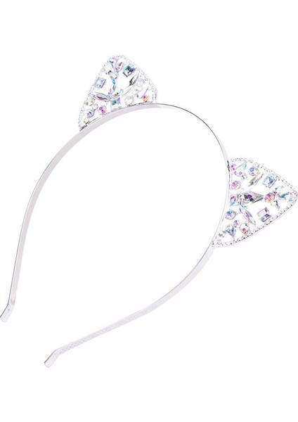 No.11 Boyutu Kadın Modası Taşlı Kedi Kulaklı Saç Bandı Kristal Metal Saç Aksesuarları (Yurt Dışından) modelleri