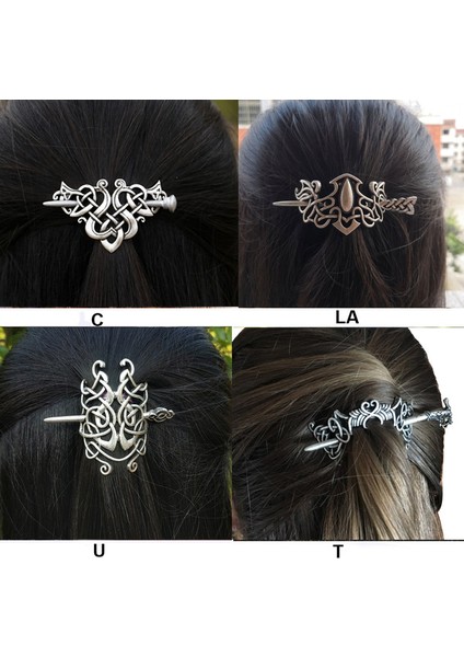 Gümüş Tarzı H Wiccan Pagan Druid Viking Saç Tokası Saç Klipsi Çubuk Kaydırıcı Aksesuar (Yurt Dışından) fırsatları