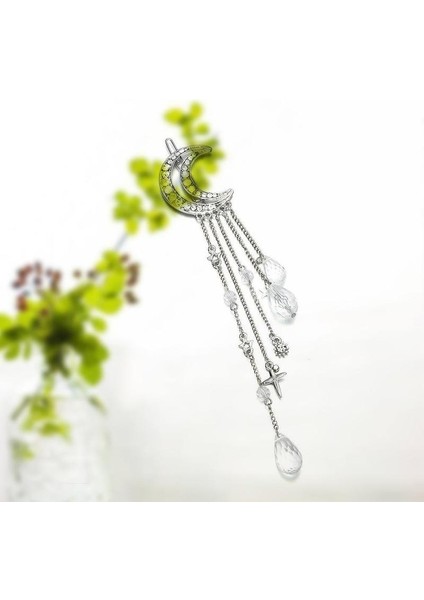 Antik Bronz Tarzı 1 Adet Kadın Ay Kristal Taşlı Boncuklu Düşen Toka Saç Klipsi Gelin Takıları (Yurt Dışından) fırsatları