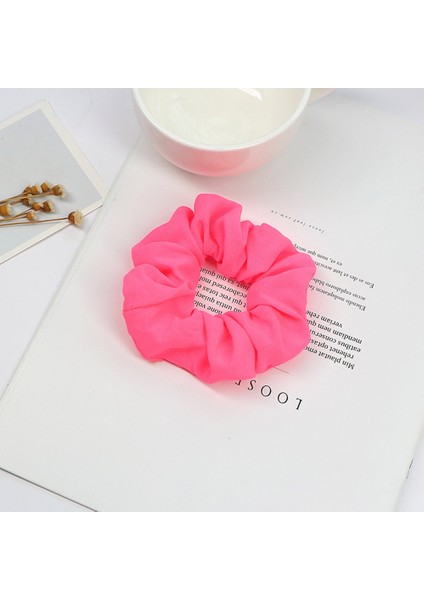 Gül Kırmızı Tarzı Kadınlar Için Neon Renkli Saç Tokası Kuyruk Tutucu Başlık Saç Aksesuarları Saç Lastikleri (Yurt Dışından)